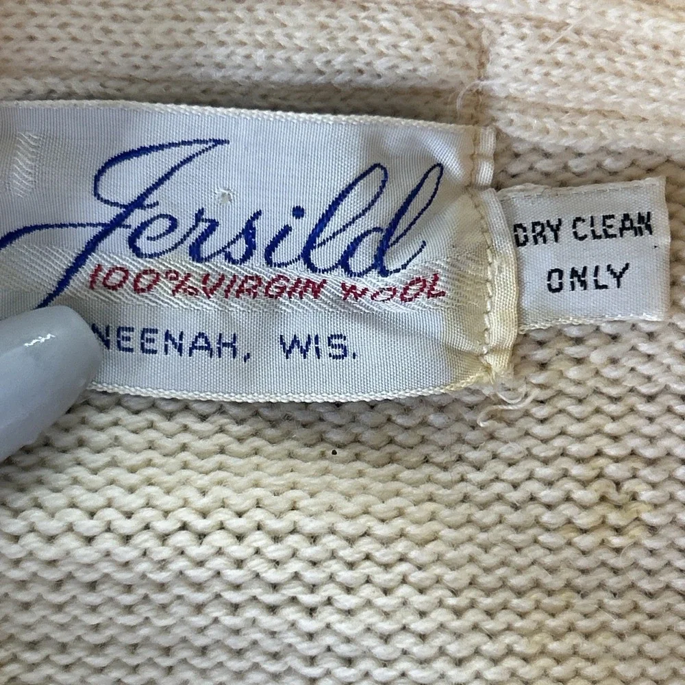 Vintage 50s Letterman Cardigan Wool Sweater Chenille Patch USA Varsity Jersild